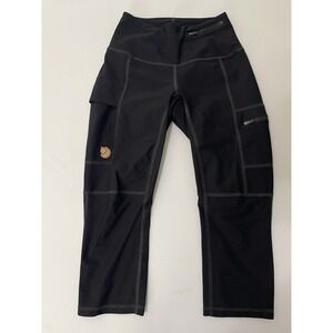 Fjallraven Abisko‎ Trekking Tights 3/4 Womens Size Extra Small Black Pants Adult